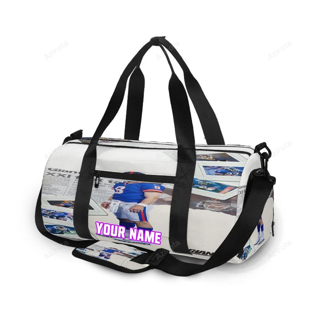 New york giants daniel jones3 personalized name travel bag gym bag 1386 Travel Bag