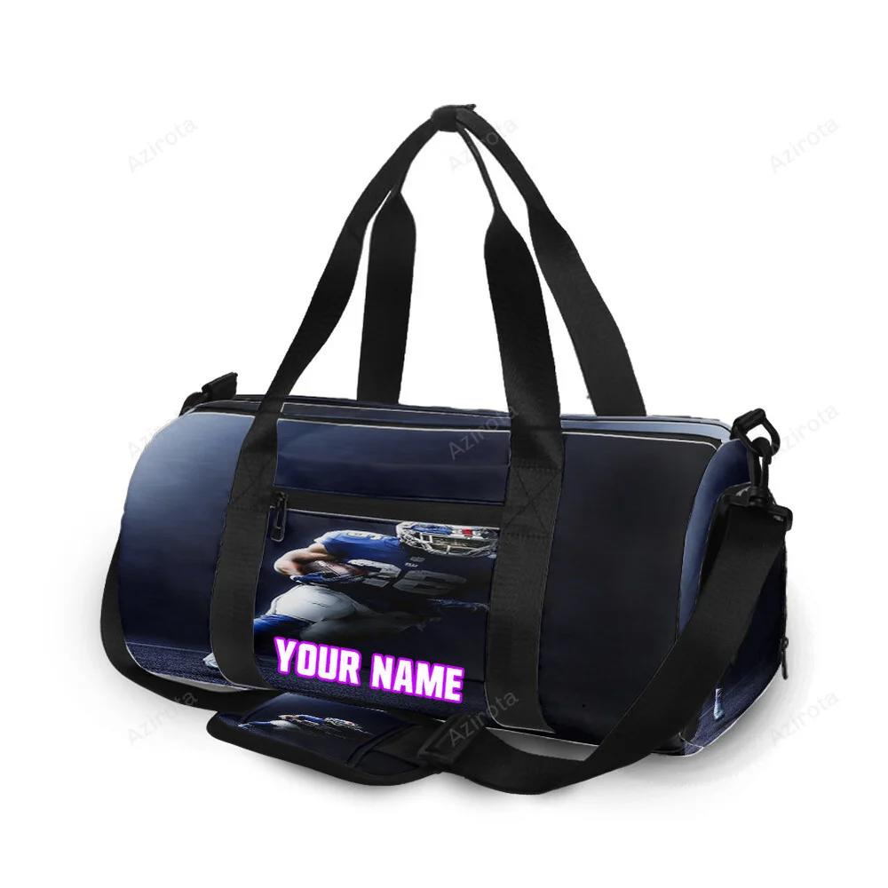 New york giants saquon barkley2 personalized name travel bag gym bag 1577 Travel Bag
