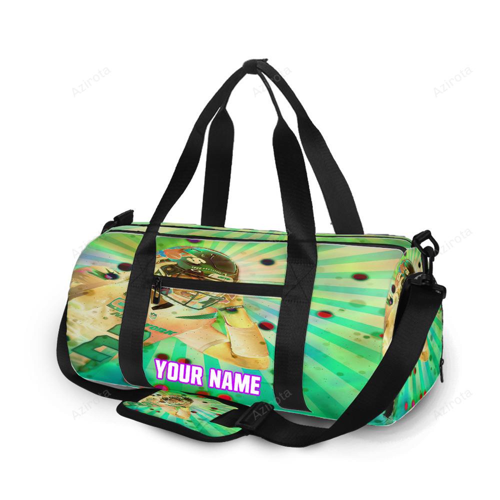 New york jets 02 zach wilson v52 personalized name travel bag gym bag 1902 Travel Bag
