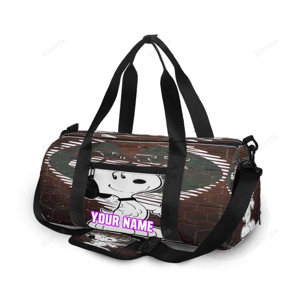New york jets snoopy v45 personalized name travel bag gym bag 1539 Travel Bag