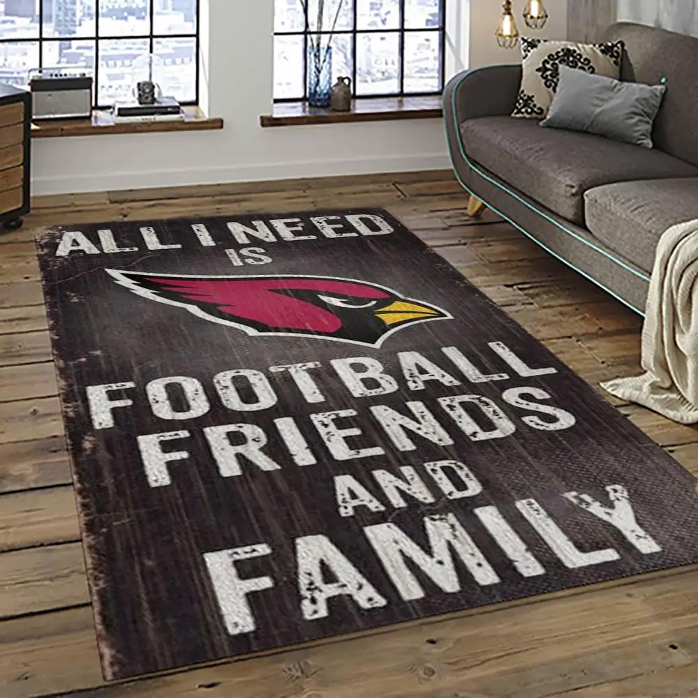 Nfl arizona cardinals football team logo sport carpet rectangle area rug for living room ac13 Rectangle Rug