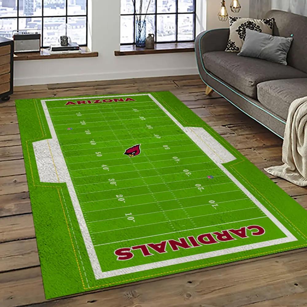 Nfl arizona cardinals football team logo sport carpet rectangle area rug for living room ac17 Rectangle Rug