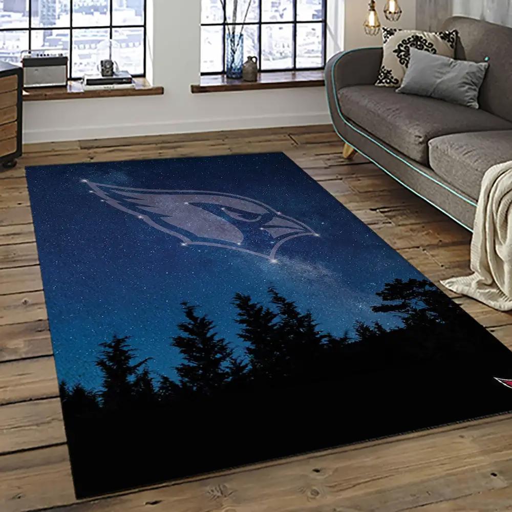 Nfl arizona cardinals football team logo sport carpet rectangle area rug for living room ac23 Rectangle Rug