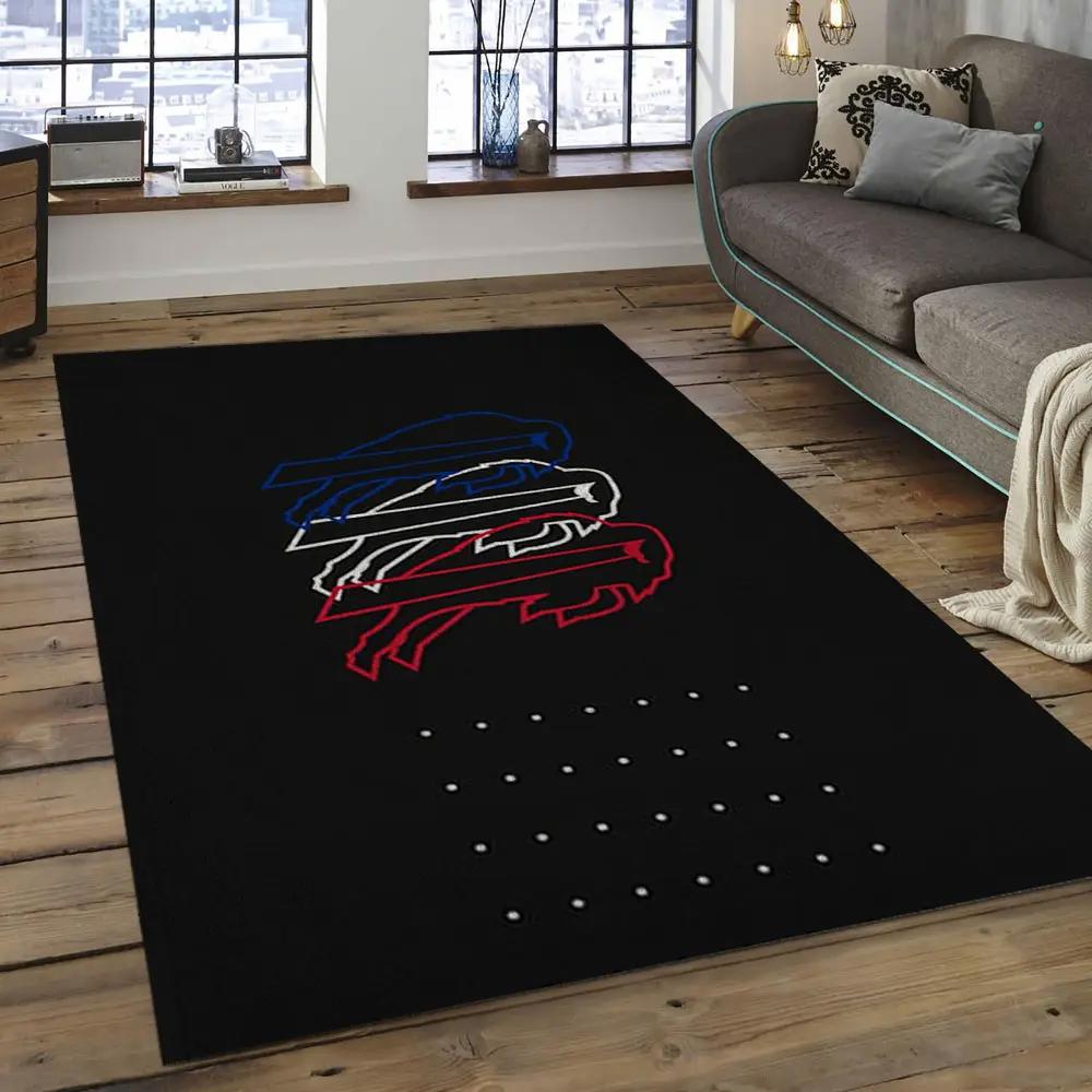 Nfl buffalo bills prominent football team logo rectangle area rug bb04 Rectangle Rug