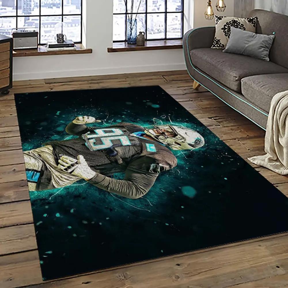 Nfl carolina panthers football team logo sport carpet area rug gift for friends cnps11 Rectangle Rug