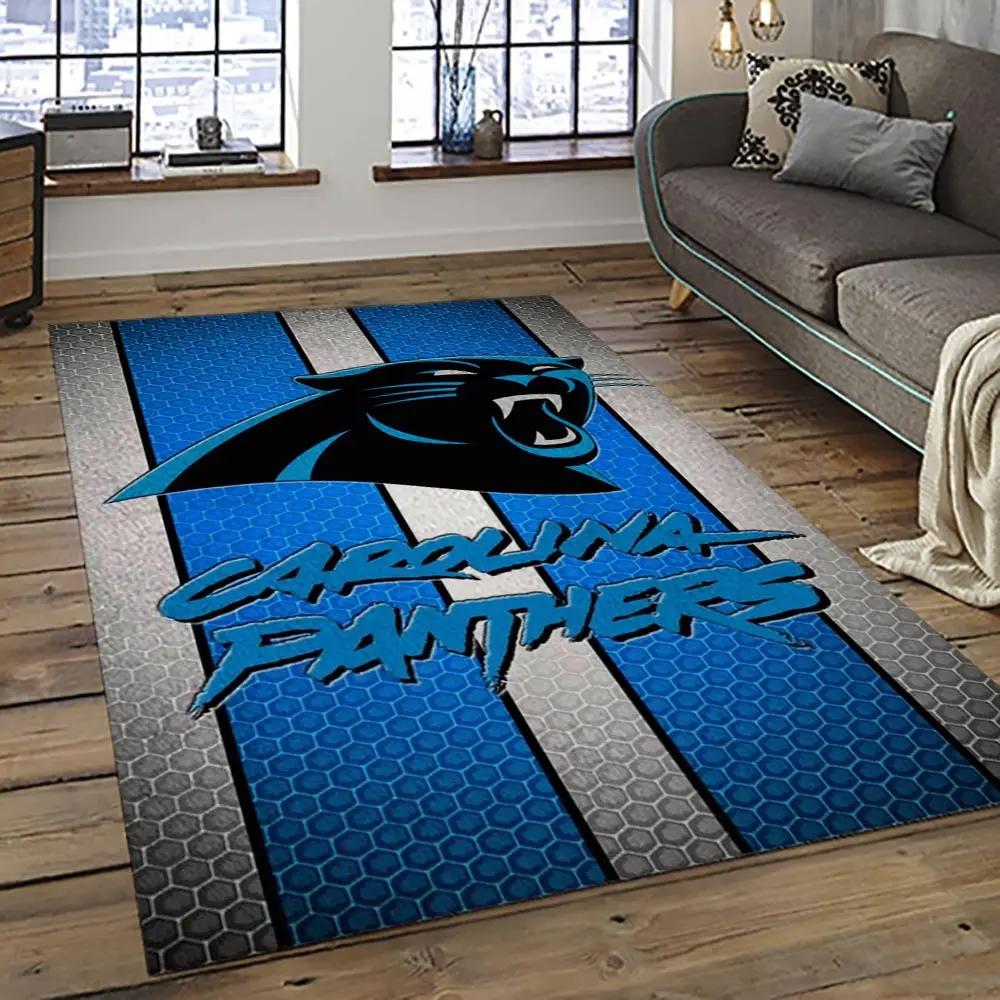 Nfl carolina panthers football team logo sport carpet area rug gift for friends cnps34 Rectangle Rug