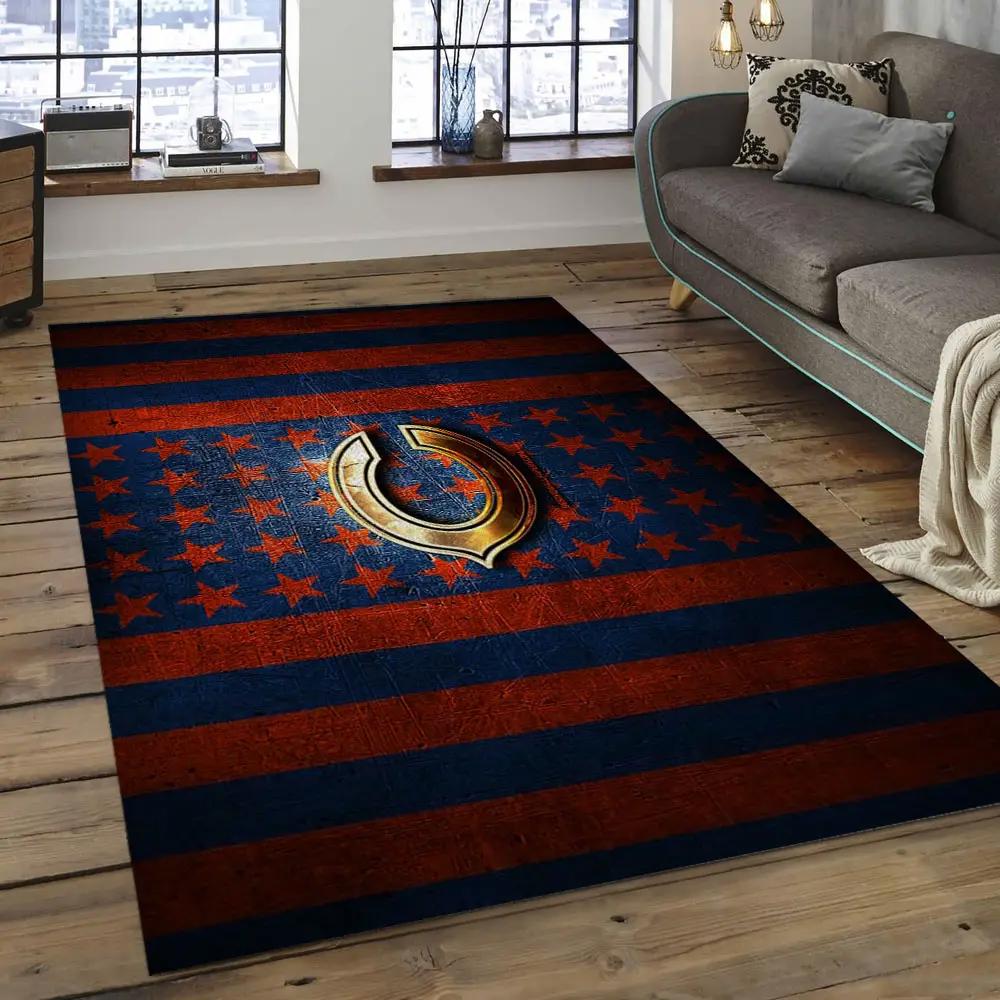 Nfl chicago bears football team logo rectangle area rug cgb06 Rectangle Rug
