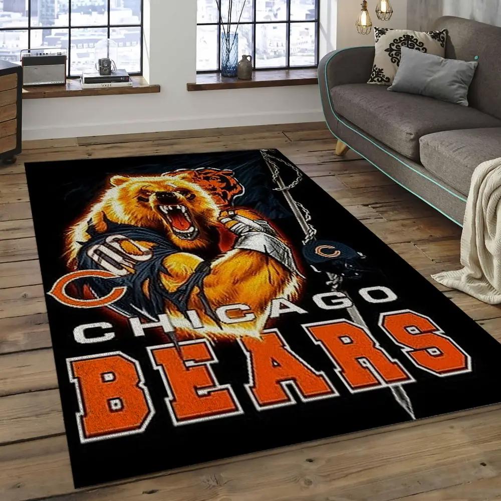 Nfl chicago bears football team logo rectangle area rug cgb27 Rectangle Rug
