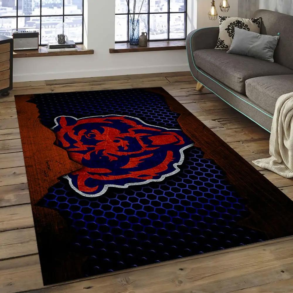 Nfl chicago bears football team logo rectangle area rug cgb37 Rectangle Rug