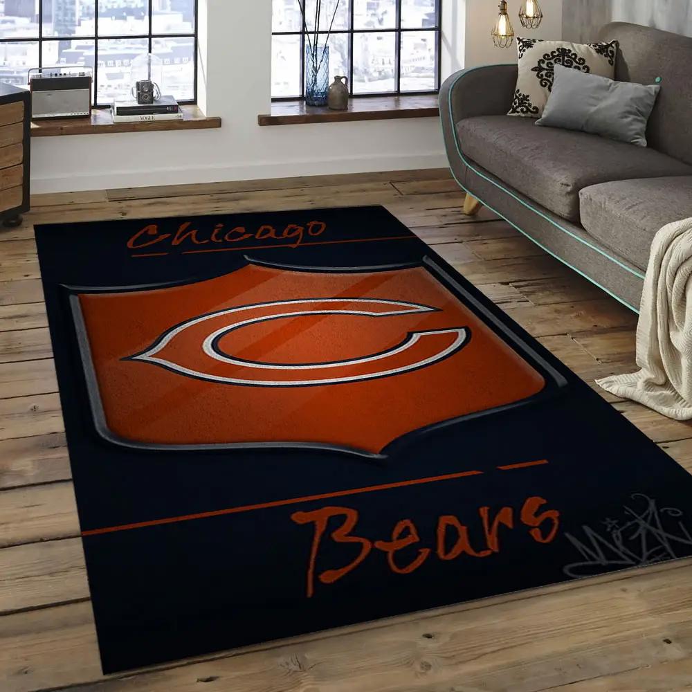 Nfl chicago bears football team logo rectangle area rug cgb48 Rectangle Rug
