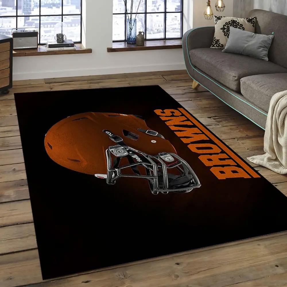 Nfl cleveland browns football team logo rectangle area rug clb24 Rectangle Rug