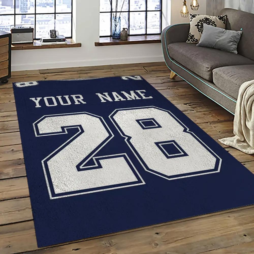 Nfl dallas cowboy football team logo sport carpet rectangle area rug for living room dc54 Rectangle Rug