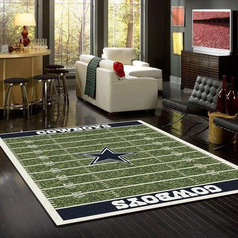 Nfl dallas cowboys football home field area rug living room rug home decor Rectangle Rug