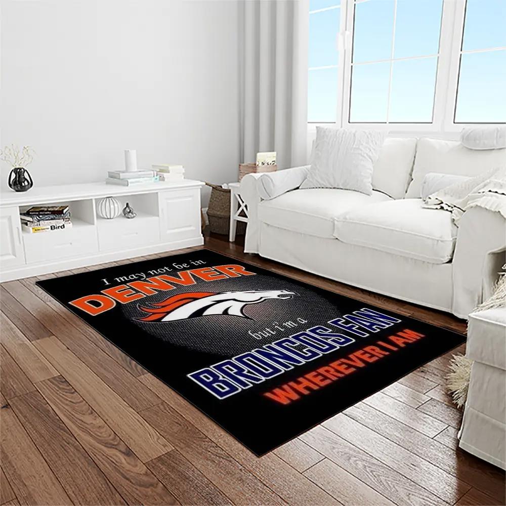 Nfl denver broncos football team logo rectangle area rug db27 Rectangle Rug
