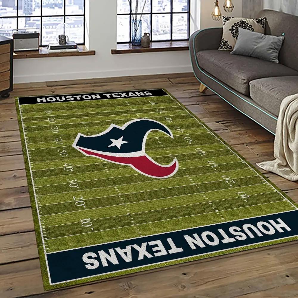 Nfl houston texans football team logo sport carpet area rug home decor best gift for friends ht60 Rectangle Rug