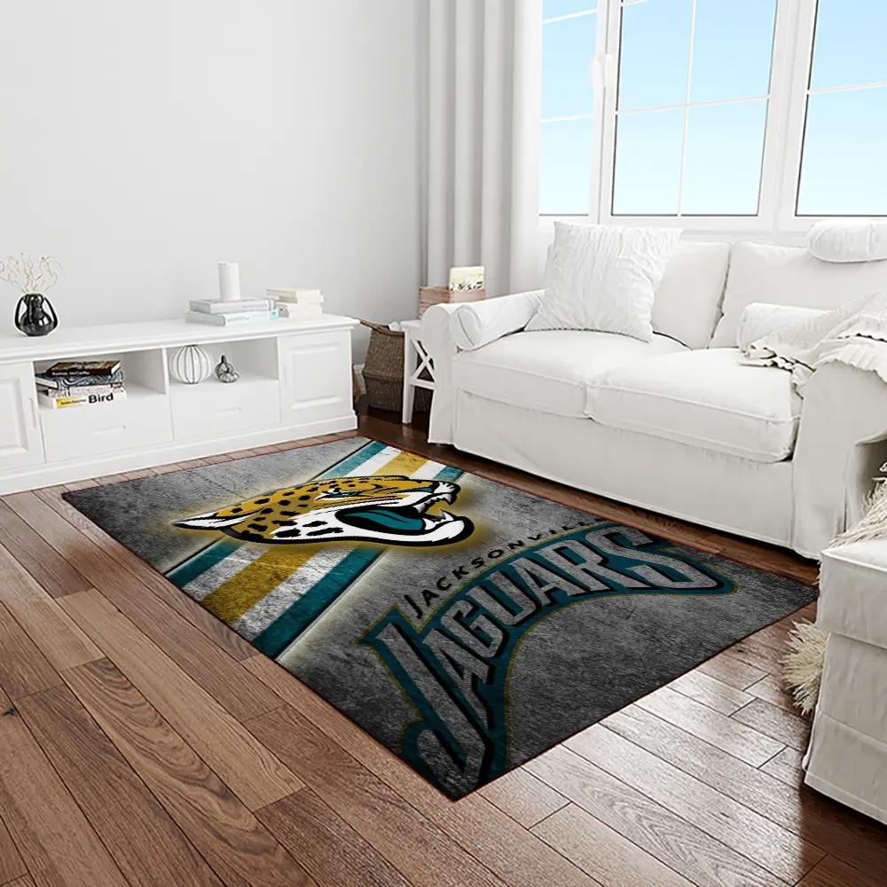 Nfl jacksonville jaguars football team logo rectangle area rug jj08 Rectangle Rug