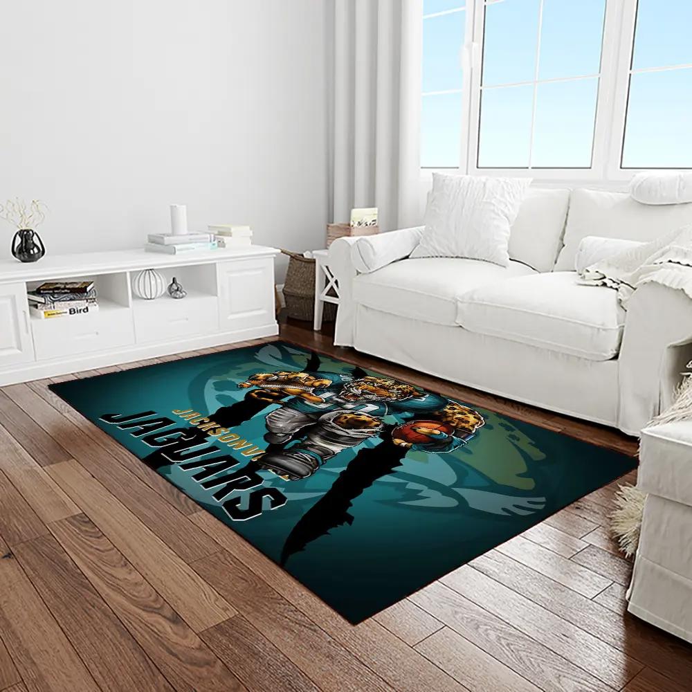 Nfl jacksonville jaguars football team logo rectangle area rug jj30 Rectangle Rug