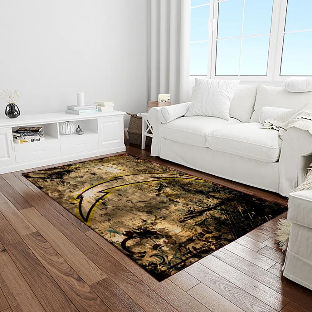 Nfl los angeles chargers football team logo rectangle area rug lac26 Rectangle Rug