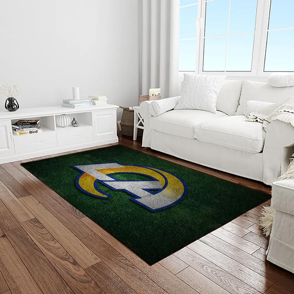 Nfl los angeles rams football team logo rectangle area rug lar06 Rectangle Rug