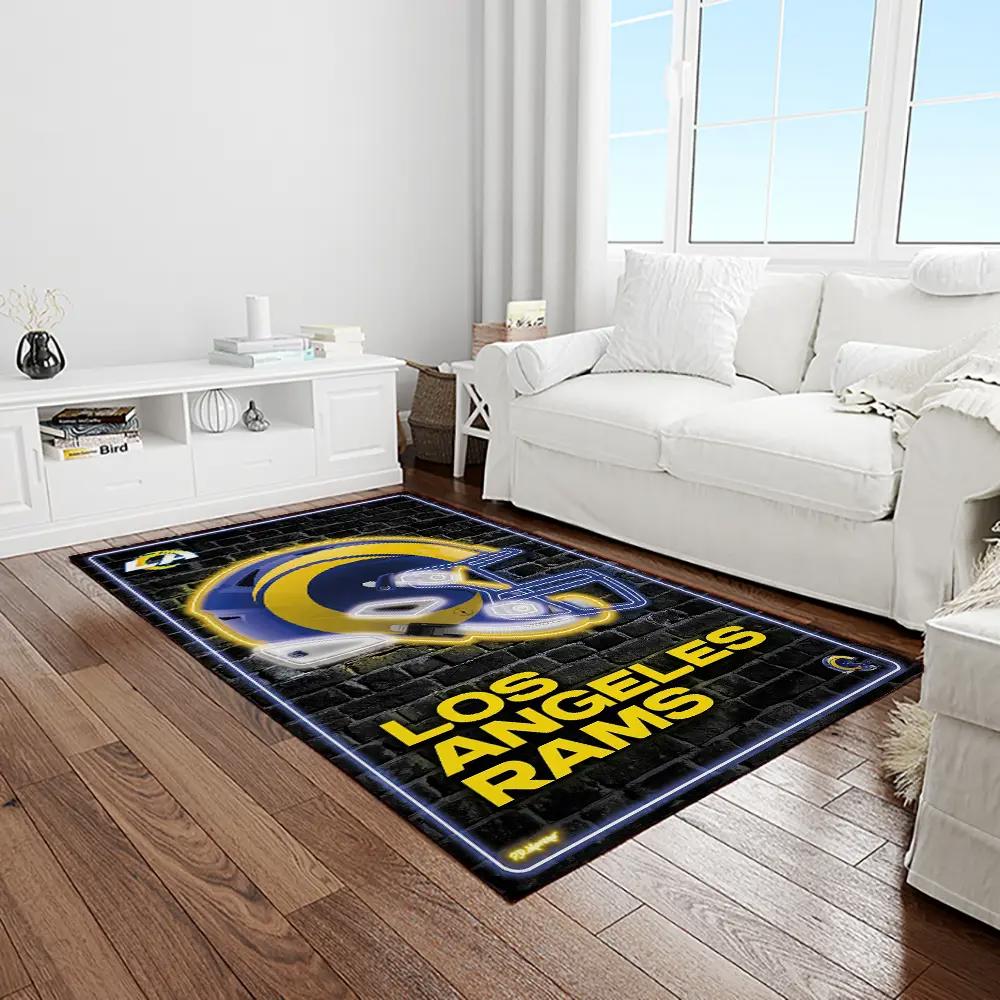 Nfl los angeles rams football team logo rectangle area rug lar16 Rectangle Rug