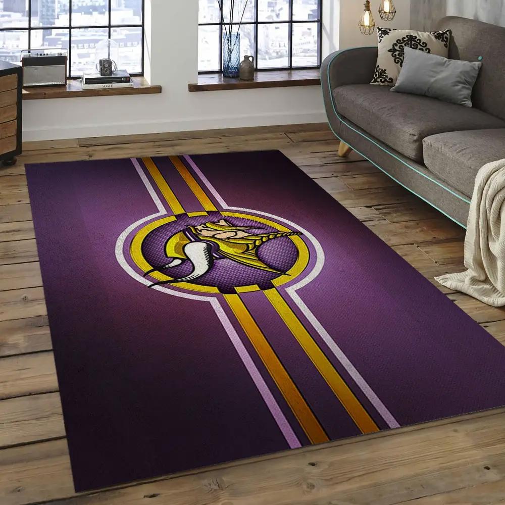 Nfl minnesota vikings football team logo rectangle area mv63 Rectangle Rug