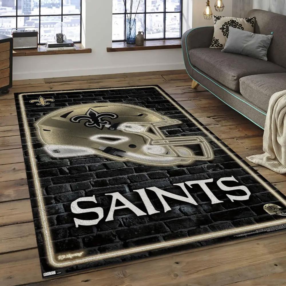 Nfl new orleans saints football team logo rectangle area rug nos47 Rectangle Rug