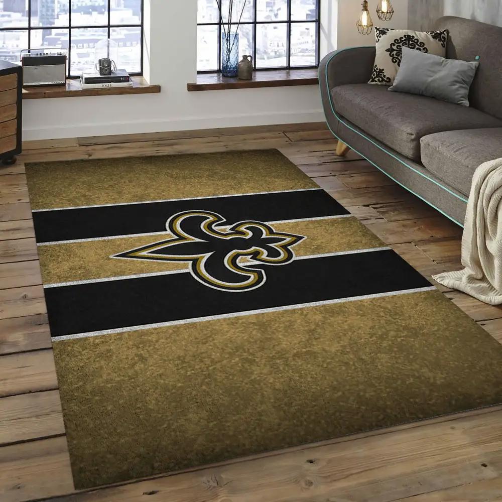 Nfl new orleans saints football team logo rectangle area rug nos49 Rectangle Rug