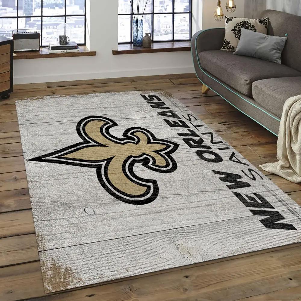 Nfl new orleans saints football team logo rectangle area rug nos51 Rectangle Rug