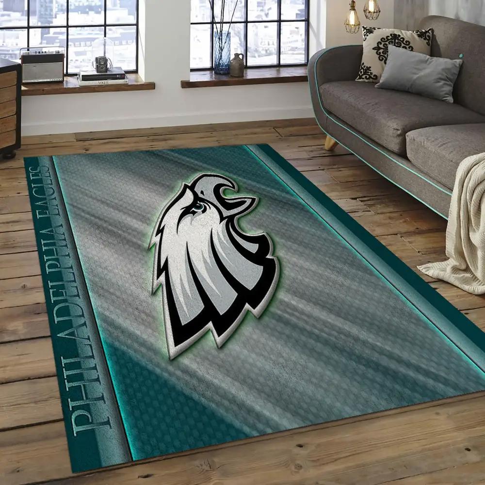 Nfl philadelphia eagles football team logo rectangle area rug pe27 Rectangle Rug