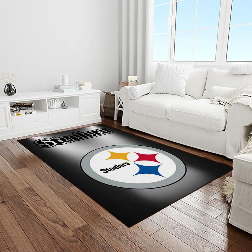 Nfl pittsburgh steelers football team logo rectangle area rug ptts20 Rectangle Rug