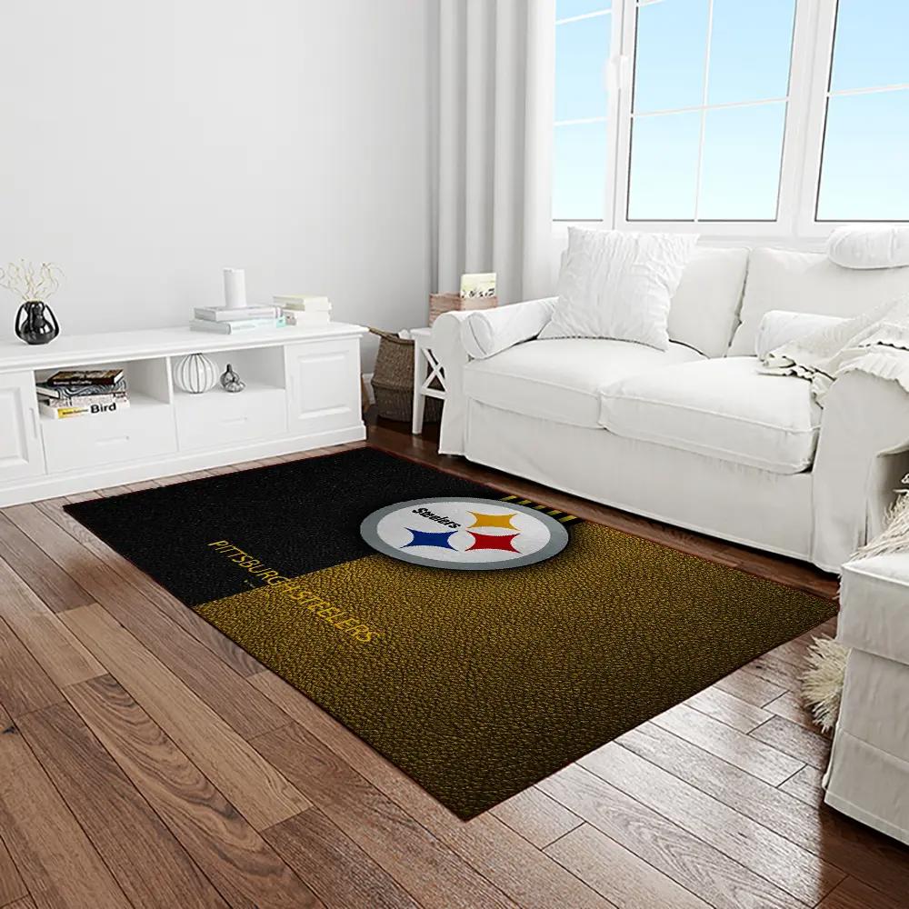 Nfl pittsburgh steelers football team logo rectangle area rug ptts47 Rectangle Rug