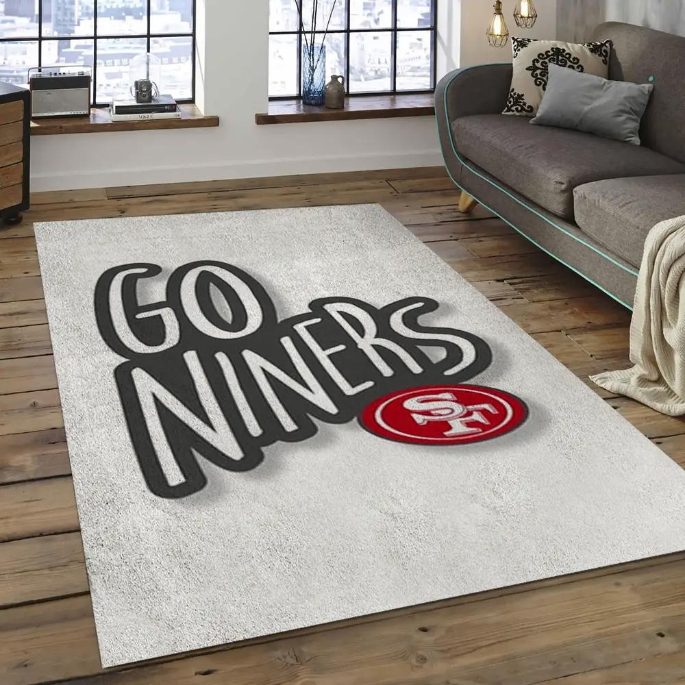 Nfl san francisco 49ers football team logo rectangle area sfs15 Rectangle Rug