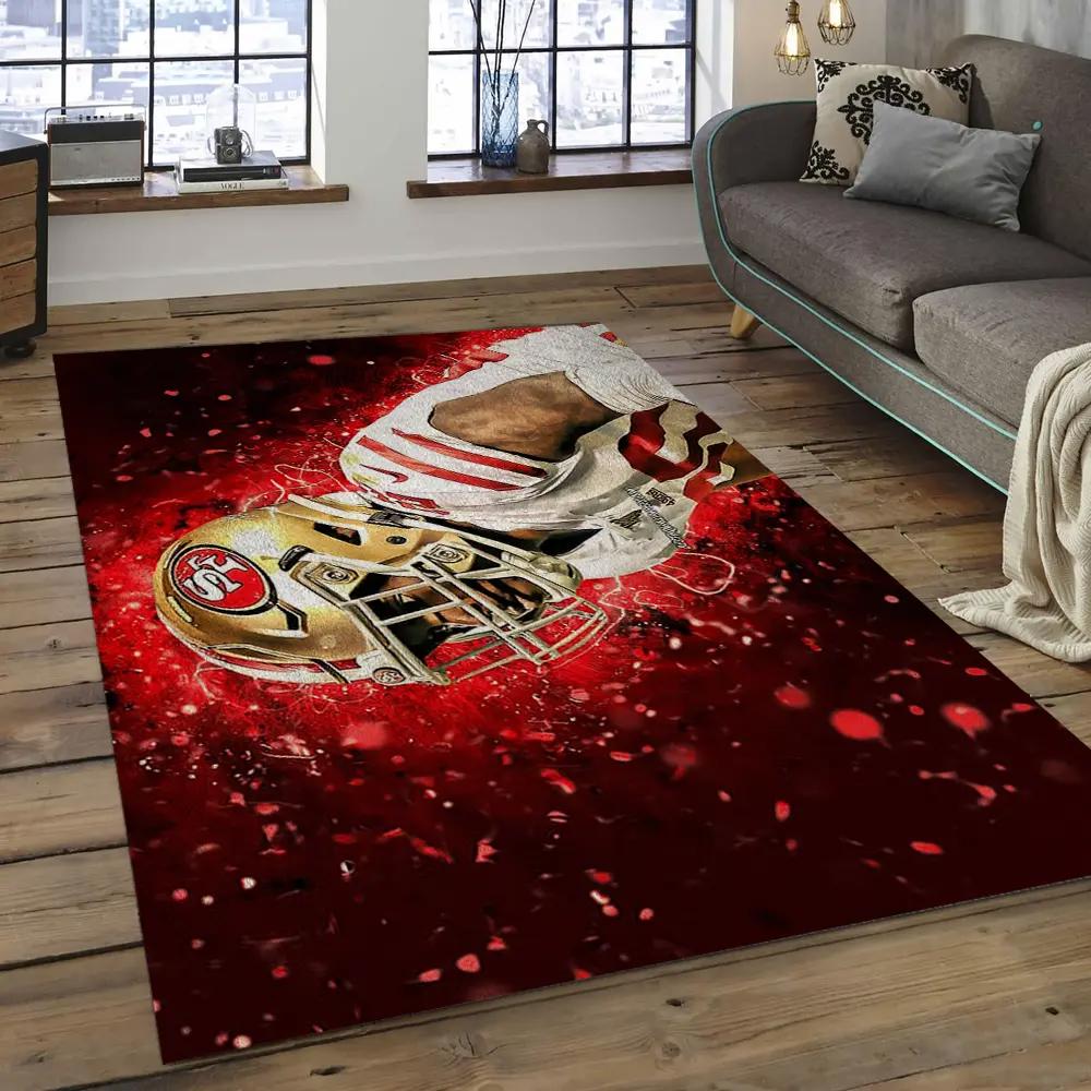 Nfl san francisco 49ers football team logo rectangle area sfs27 Rectangle Rug