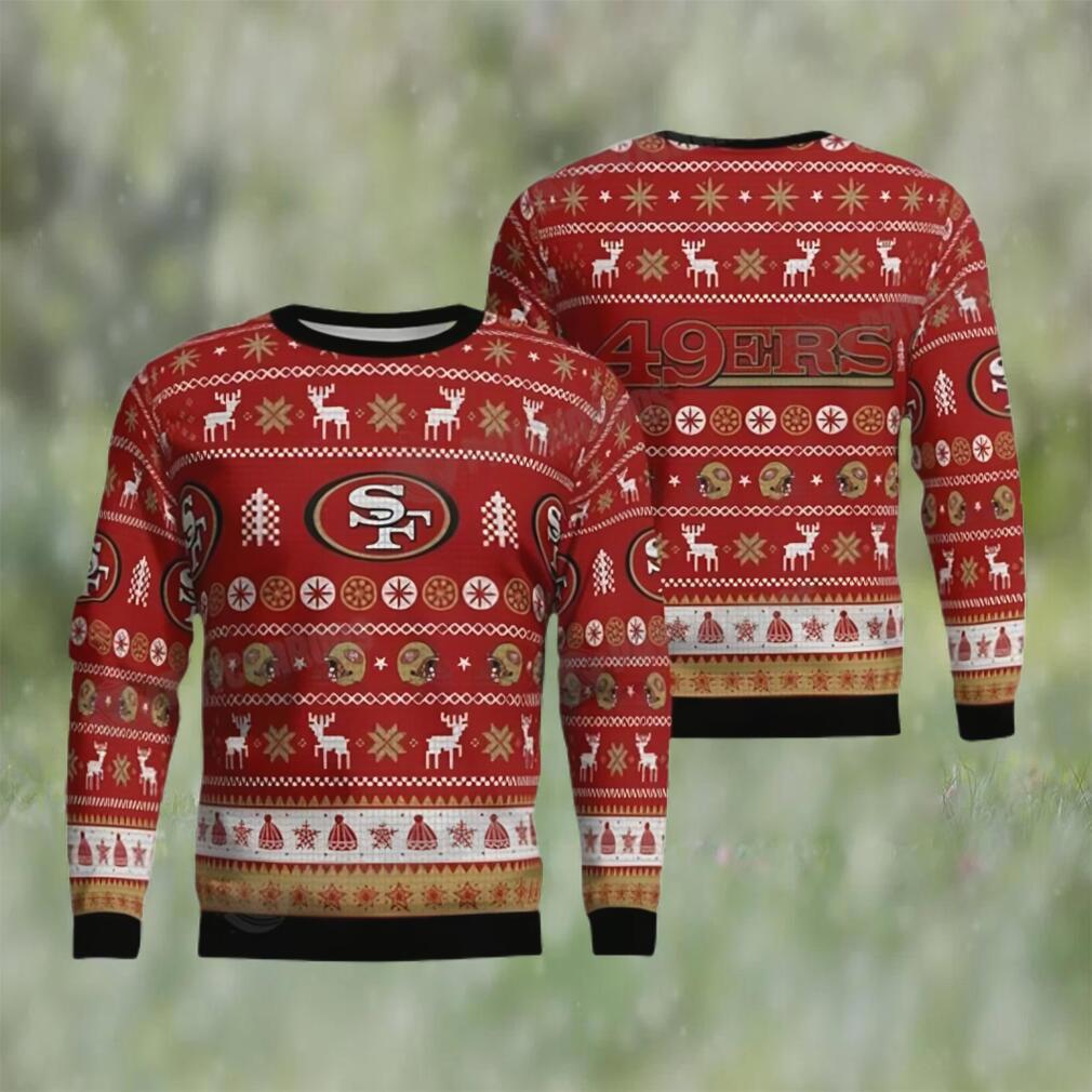 Nfl san francisco football logo ugly christmas sweater 49ers gifts for him Christmas Ugly Sweater