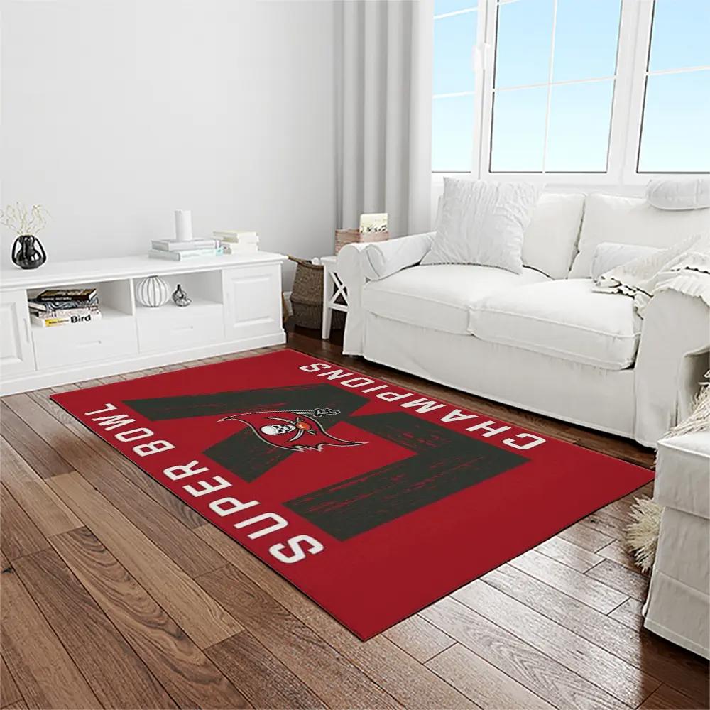 Nfl tampa bay buccaneers team logo rectangle area rug tbb25 Rectangle Rug