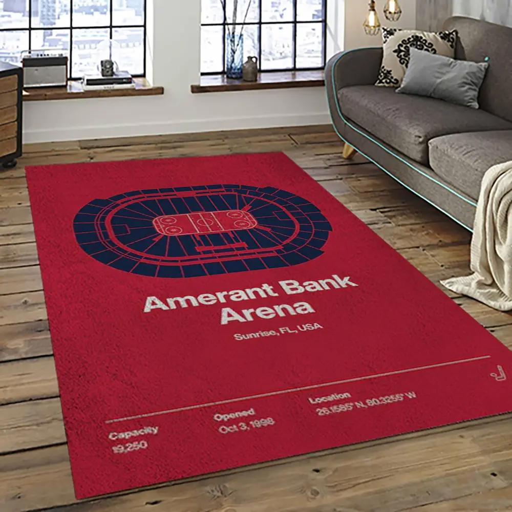 Nhl florida panthers hockey team logo sport carpet rectangle area rug for living room fp46 Rectangle Rug