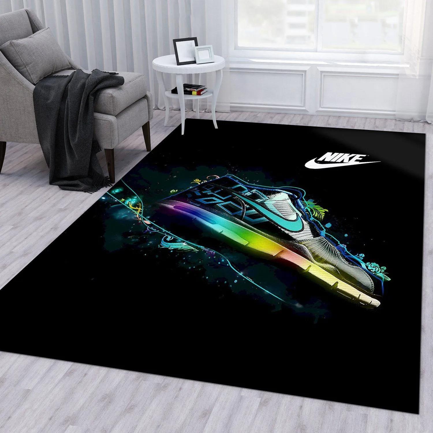 Nike logo type 797. Upgrade Your Living Room with Luxury Home Decor: Area Carpets, Floor Decor, Door Mats, and Hot Gift Items with style a High-End Fashion Brand Rectangle Rug