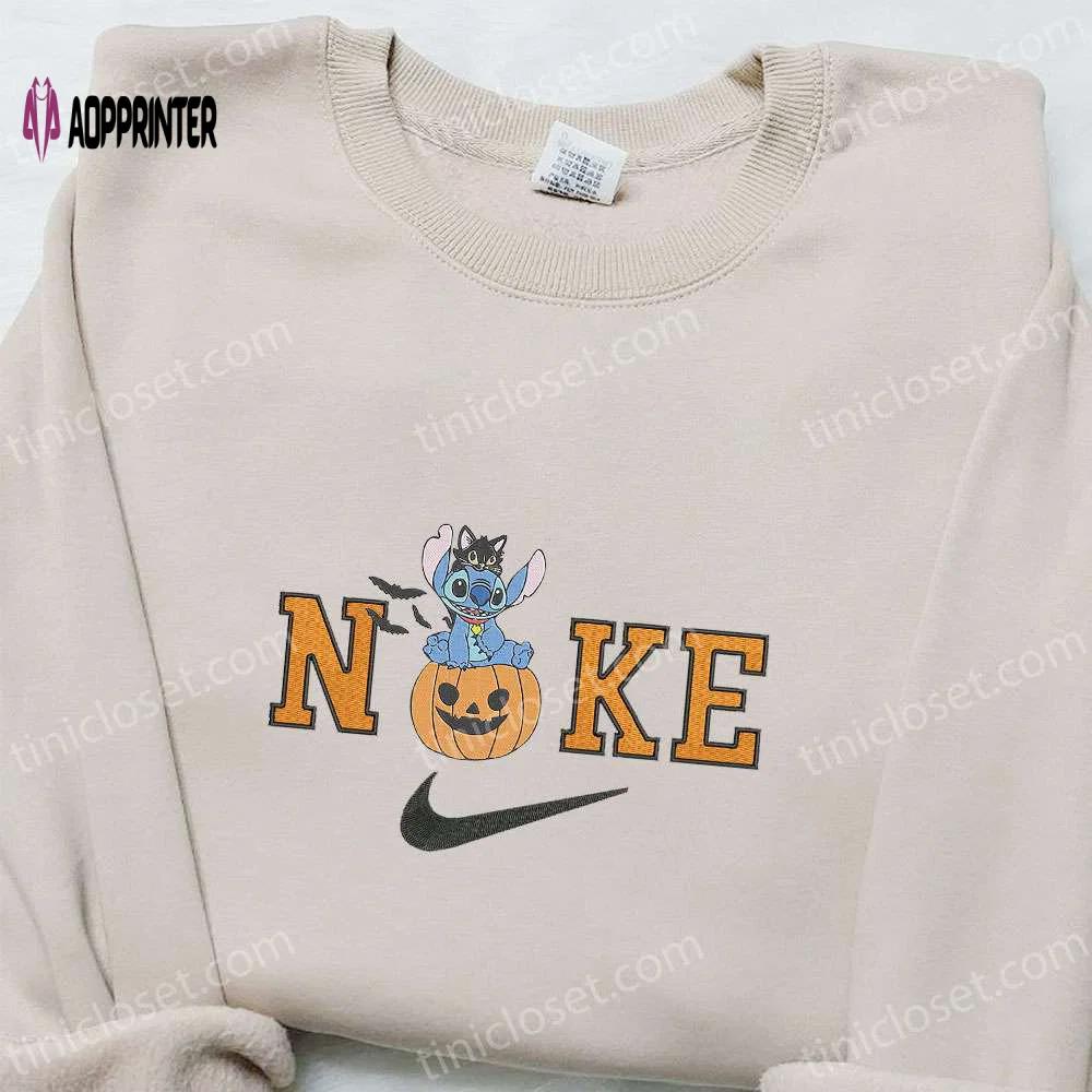 Nike x halloween pumpkin stitch hoodie disney sweatshirt – best gifts for halloween lovers Embroidered Shirt