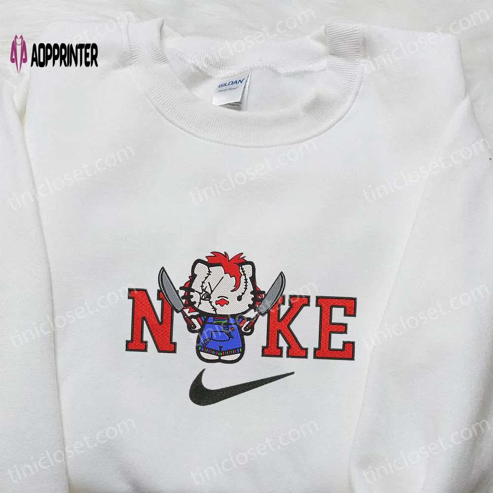 Nike x hello kitty chucky hoodie: funny halloween sweatshirt perfect family gift Embroidered Shirt