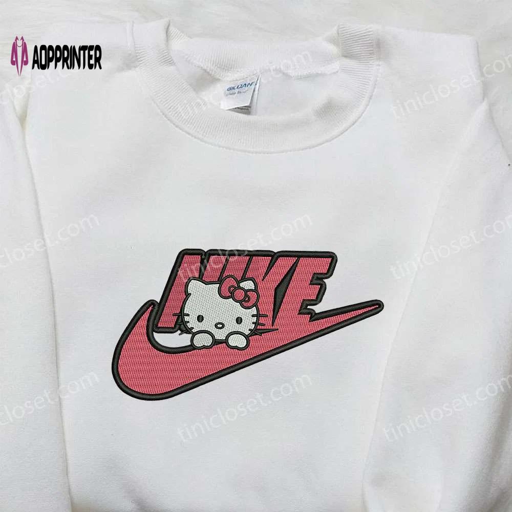 Nike x hello kitty embroidered shirt & custom sweatshirt: cute gifts for her Embroidered Shirt