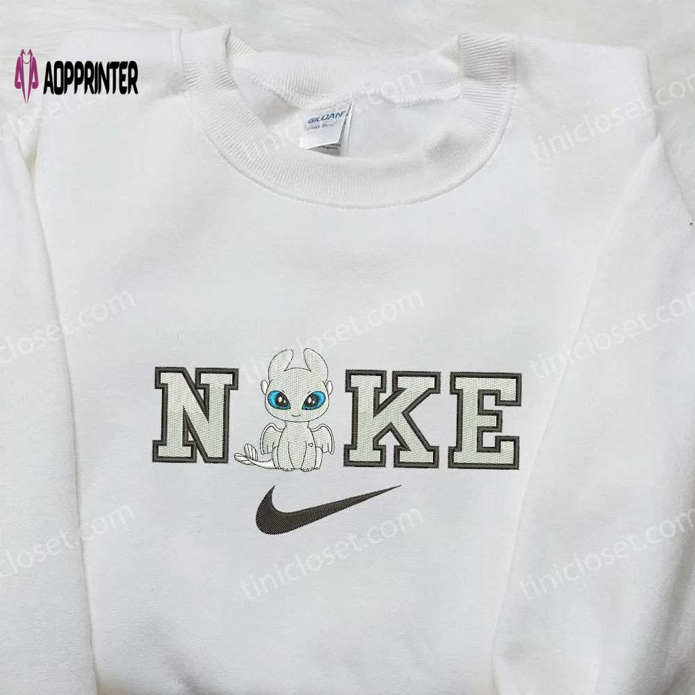 Nike x light furry embroidered shirt – how to train your dragon movie tee Embroidered Shirt