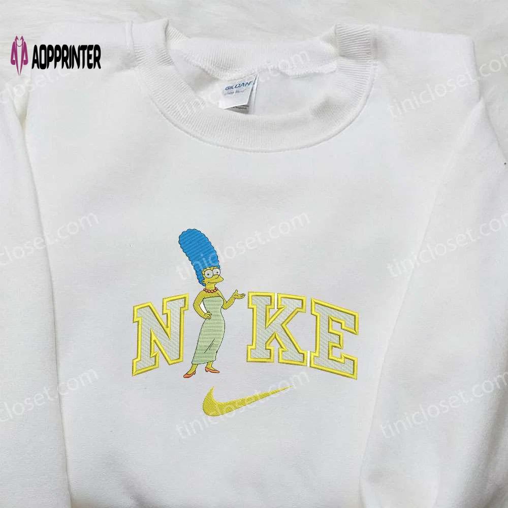 Nike x marge simpson embroidered sweatshirt – cartoon hoodie & t-shirt Embroidered Shirt