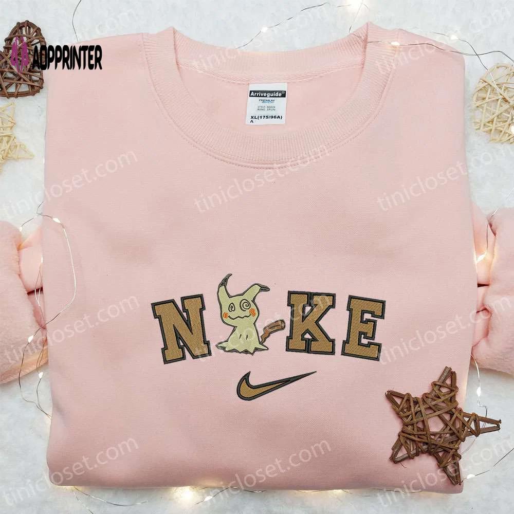 Nike x mimikyu embroidered shirt: pokemon inspired nike tee Embroidered Shirt