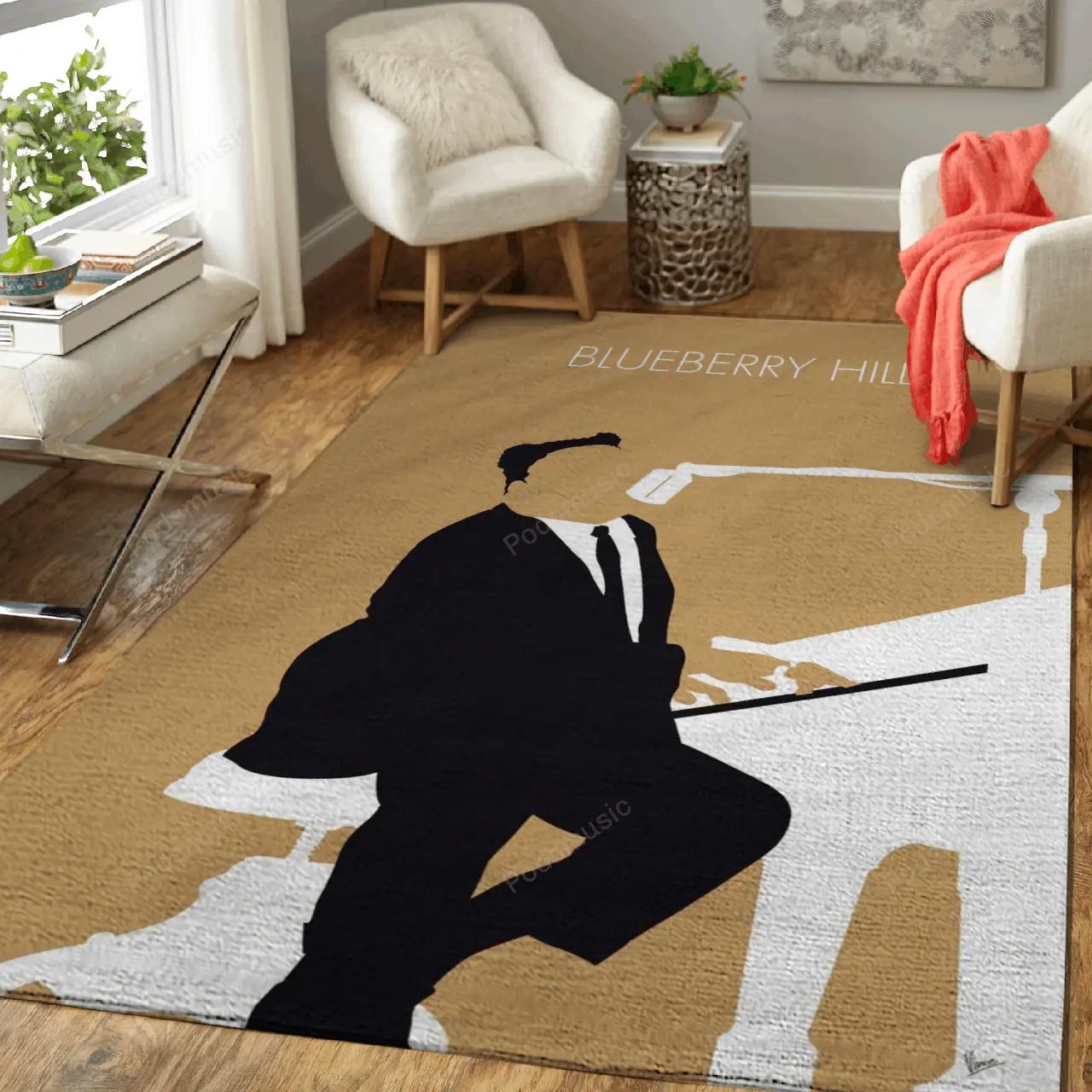 No190 my fats domino minimal music artwork minimal music artworks art for fans area rug living room carpet rug regtangle decor home decor Rectangle Rug
