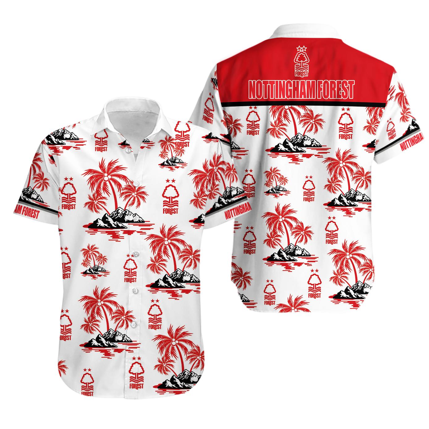 Nottingham forest fc coconut island hawaiian shirt Hawaii Shirt Shorts & Flip Flops