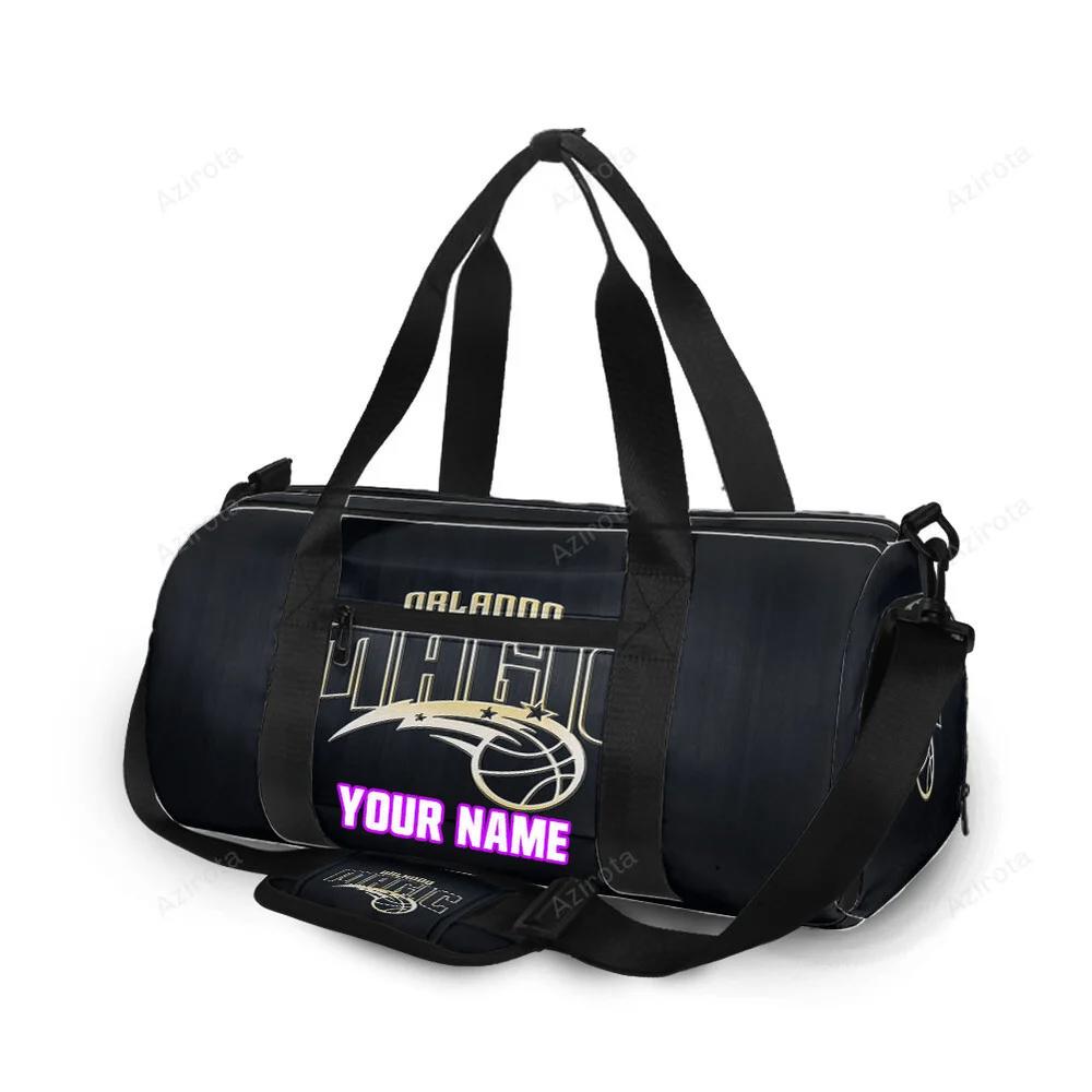 Orlando magic black wood personalized name travel bag gym bag 1298 Travel Bag