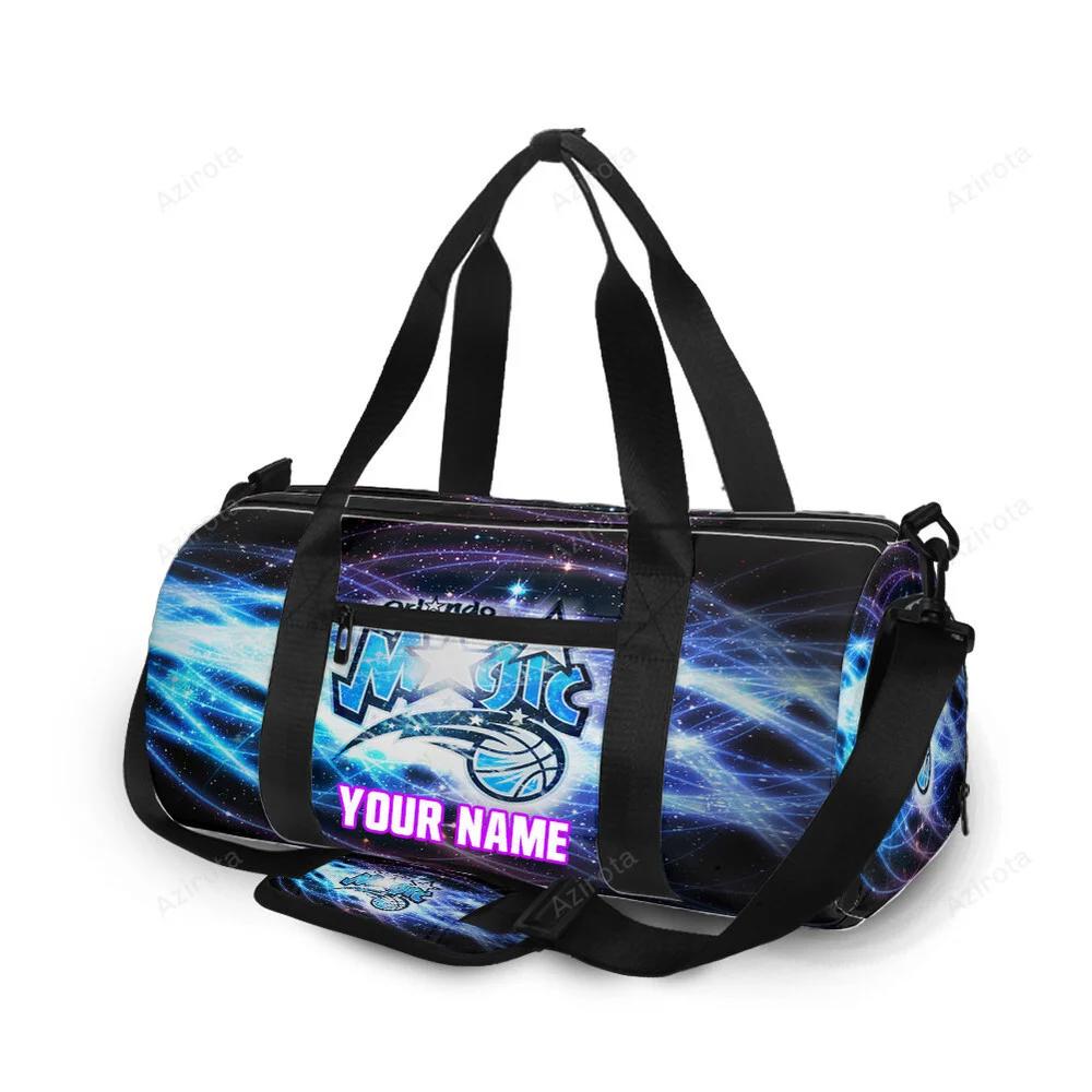 Orlando magic blue purple galaxy personalized name travel bag gym bag 1391 Travel Bag