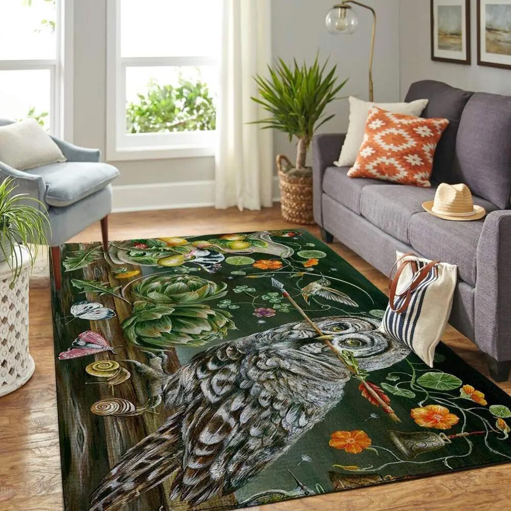 Owl area rug wtsgd190827 ofd area rug living room carpet rug regtangle carpet floor decor home decor Rectangle Rug