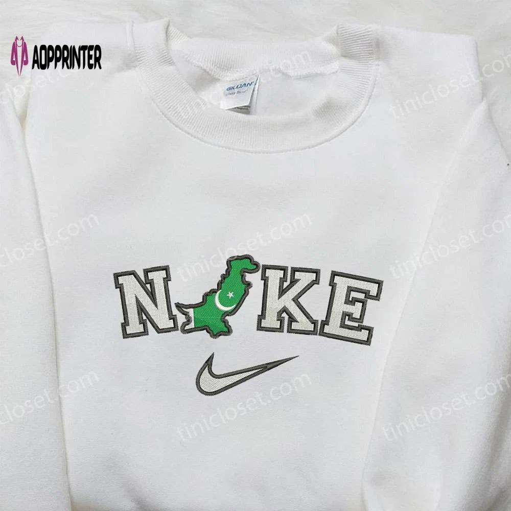 Pakistan map x nike embroidered sweatshirt: national day gift ideas Embroidered Shirt