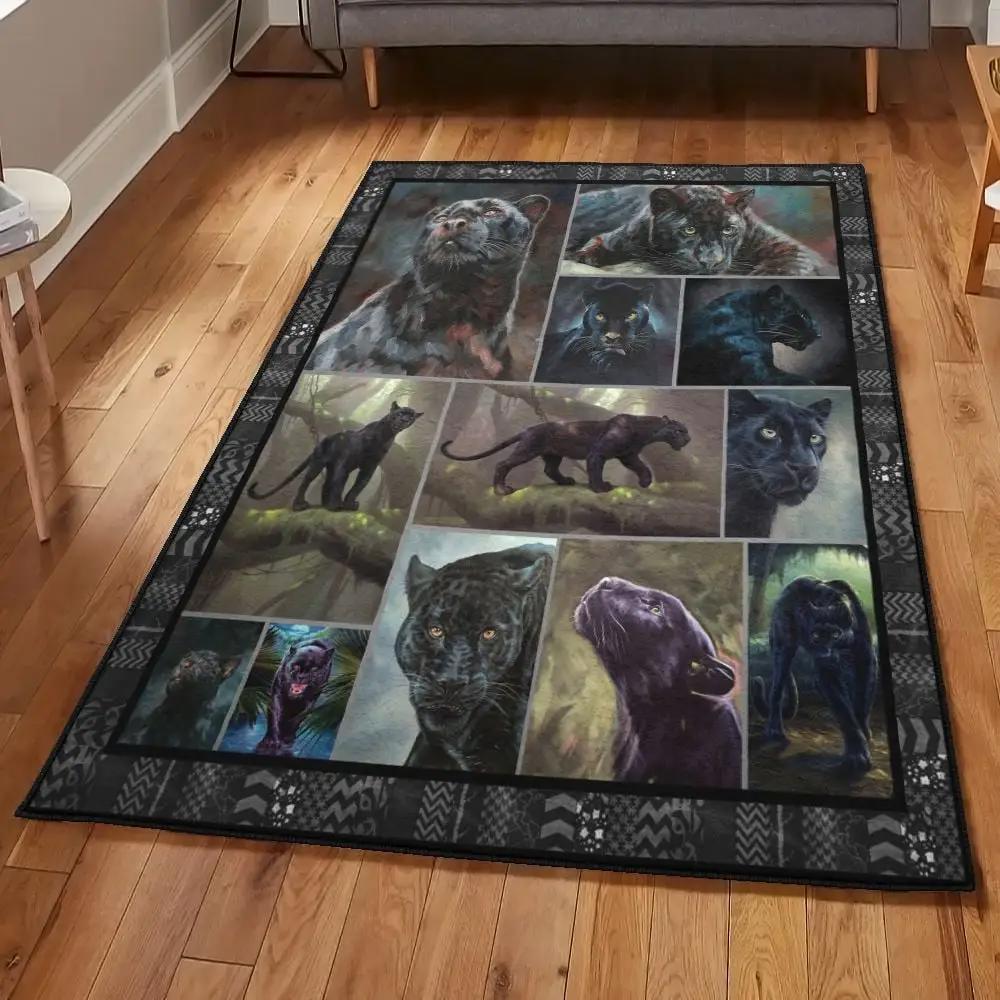 Panther kitchen rugs, panther rug Rectangle Rug